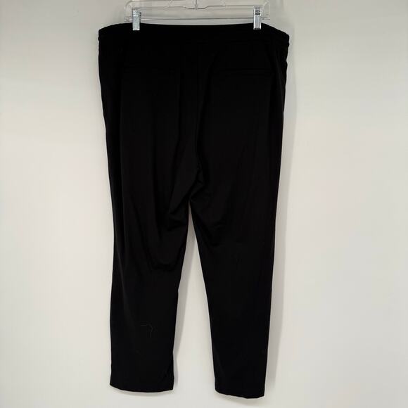Patrick Assaraf Stretch Drawstring Pants Mens Sz XL Black Smart Casual Pockets - Picture 2 of 9